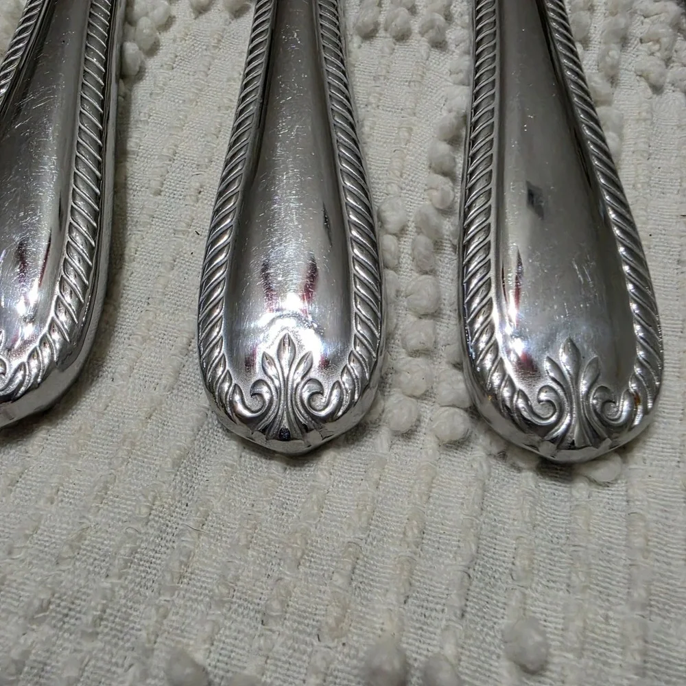 Lenox Tudor Bead Augusta Rope Edge‎ Dinner Knives Retired Flatware 9 1/4